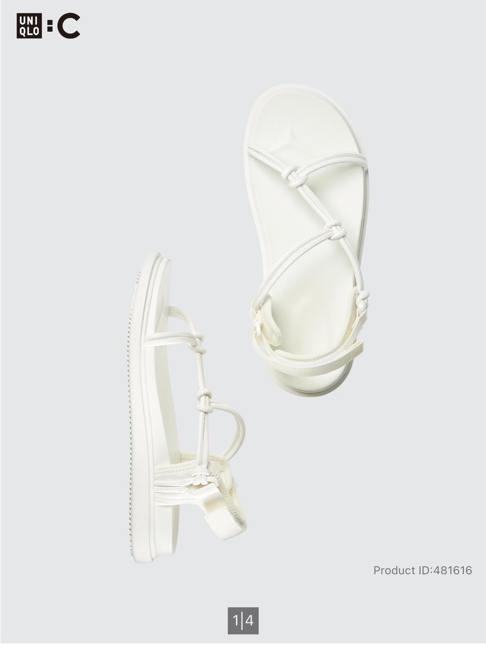 Uniqlo C Women’s Ivory Strap Rope Sandals